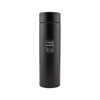 Tea Tonic Thermal Drink Bottle (Double Wall Stainless Steel + Infuser Basket) Black 450ml